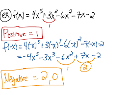 Showme Descartes Rule Of Signs