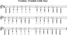 twinkle twinkle little star sheet music for tin whistle in