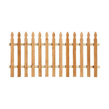 Outdoor Essentials 3 1 2 Ft X 6 Ft Western Red Cedar French Gothic Fence Panel Kit 240396 The Home Depot In 2020 Fence Panels Western Red Cedar Outdoor Essentials