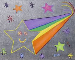 Shooting Star Painting By Sheila Fein Star Painting Childrens Art Star Wallpaper