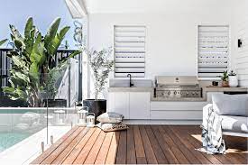 This Stunning Outdoor Decking And Alfresco Project For Our Client In Yowie Bay Sydney Nsw Au In 2021 Outdoor Kitchen Design Modern Outdoor Kitchen Modern Coastal Home