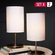 1 cómo elegir y combinar las lámparas para el comedor. Lampara De Mesa Niza X2 Unidades Con 1 Luz Rosca E27 Blanca Niquel Homecenter Com Co