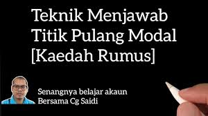 We did not find results for: Teknik Menjawab Titik Pulang Modal Kaedah Rumus Prinsip Perakaunan Spm Youtube