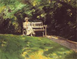 Die Gartenbank 1916 Max Liebermann Kunstbilder Impressionismus