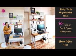 10 Study Table Organization Ideas Decor Tips Small Space Desk Organization Home Office Tour Youtube