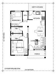 Two Bedroom Small House Design Shd 2017030 Pinoy Eplans Two Bedroom House Design House Floor Plans Small House Design Plans