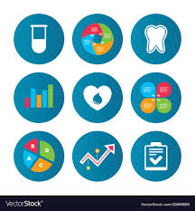 medical icons tooth test tube blood donation