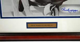 Signed in black felt tip: Chuck Yeager X 1 Signed Limited Edition Autographed Print Easton Press W Coa