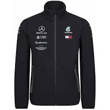Mercedes Amg Petronas Motorsport 2019 F1 Team Softshell Jacket Black Soft Shell Jacket Team Jackets Mercedes Amg