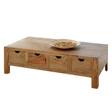 Couchtisch Yoga Iii Sheesham Massiv Natur Salontafel Woonkamer Stijl Rustiek Huis