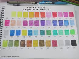 Faber Castell 48 Pc Watercolor Pencils Color Chart