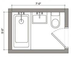 5x7 Bathroom To 6x7 Bathroom Add 1 Foot To Bathtub Length Make Tiled Shower Only On Left Add Small Bathroom Layout Bathroom Layout Small Bathroom Plans