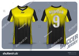 Download T Shirt Sport Design Template Soccer Jersey Mockup For Football Club Uniform Front And Back View Template Soccer J Sports Design Soccer Jersey Shirt Designs