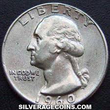 Curs valutar actual dolari în lei moldovenești pentru astăzi în moldova (chișinău). Cuarto De Dolar Washington De Plata Estadounidense De 1960 Silveragecoins