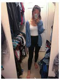 Cardigan Outfit For Teens Leggings Lazy Day Outfit Leggings Crop Tank Top Oversized Cardigan Outfits With Leggings Lazy Day Outfit Lazy Day Outfits
