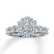 Kay Jewelers Black Diamond Flower Ring Vera Wang Engagement Rings Elegant Engagement Rings Kays Engagement Rings