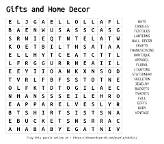 (word walls) word walls are key content vocabulary written on poster paper hanging on the wall. Download Word Search On Gifts And Home Decor