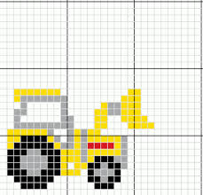 Grille Gratuite Pelleteuse Perle A Repasser Mini Point De Croix Tricot Dessin Modeles De Point De Croix Gratuits