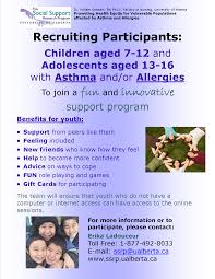 Ed clark last modified by: Youth Recruitment Flyer Asthma Allergy Support