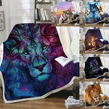 These beautiful fleece animal blankets are available in a variety of designs at competitive prices. Buy 3d Animal Lion Tiger Print Throws Blanket Comfort Warmth Soft Cozy Blanket Fleece Blanket At Affordable Prices Price 21 Usd Free Shipping Real Reviews With Photos Joom
