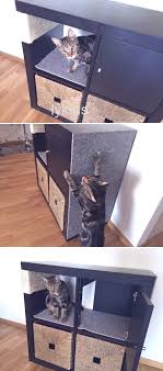 Furniture Decor Furniture Kallax Cat Scratching Furniture Modified Cabinet From Ikeas Kallax Line Formerly Expedit Sisal Rop Ikea Holzkiste Mobel Kallax
