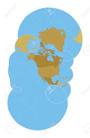 World Map. Modified Stereographic Projection For The United States..  Royalty Free Cliparts, Vectors, And Stock Illustration. Image 136422021.