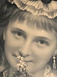 Late 19th Century Lithograph, Portrait of a Girl Matted & Fram D