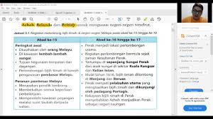 1) nyatakan dua pembesar yang terlibat dalam memajukan kegiatan perlombongan bijih timah di perak. 18 Mar 2021 T3 Sejarah Bab 2 Part 2 Youtube