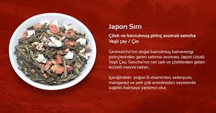 Japon Sirri Cilek Ve Kavrulmus Pirinc Aromali Sencha Yesil Cay Cin Genmaicha Nin Dogal Kavrulmus Kahverengi Pirinclerinde Yesil Cay Saglikli Meyve