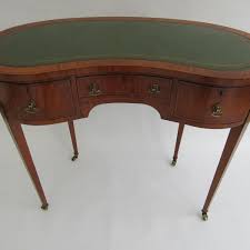 Pair of antique burr walnut kidney side tables. Pretty Edwardian Inlaid Kidney Ladies Writing Desk Antique Desks Hemswell Antique Centres
