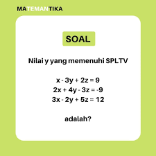 Oleh karena itu, mohon dimaklumi apabila terdapat banyak kekurangan didalamnya. Matemantika Belajar Matematika Online Instagram Kumpulan Soal Pembahasan Sma Sistem Persamaan Linear Tiga Variabel Kelas 10 Sistem Persamaan