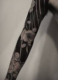 Negative Space Tattoo Space Tattoo Sleeve Black Line Tattoo Negative Space Tattoo