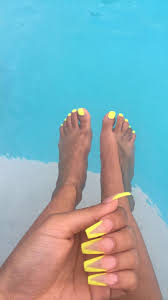Acrylic Coffin Shaped Black And Yellow Nails Neon Yellow Coffin Shape Acrylic Nails Yellow Nails Design Yellow Toe Nails Yellow Nails