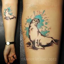 It's a simple design with the details focusing on the sun design on the. Seal Tattoo Yanina Viland Ink Chill Seal Tattoo Lion Tattoo Design Tattoos