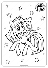 Bring the world of colorful ponies to your home with this unique collection of my little pony coloring sheets. Printable Mlp Twilight Sparkle Spike Coloring Page