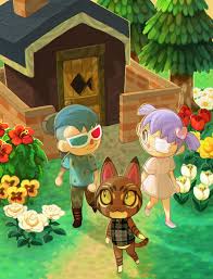 I Got To Draw His Cat Marcy As A Little Town Villager U I Even Drew Her A House Too Haha Animal Crossing Fan Art Animal Crossing Cute Creatures