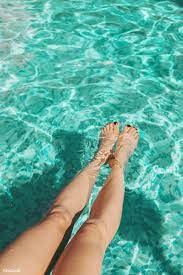 Woman Putting Her Legs In The Pool Premium Image By Rawpixel Com Karolina Kaboompics Female Images Pool Photography Swimming Pool Photography