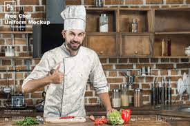Free Chef Uniform Mockup Psd Template Mockup Psd Psd Templates Mockup
