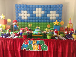 Mario Bros Birthday Table Decoration Mario Bros Birthday Mario Bros Party Birthday Table Decorations