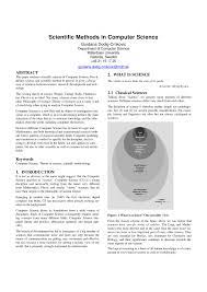 Home > iowa state university digital repository > las > computer science > theses and dissertations. Pdf Scientific Methods In Computer Science