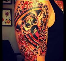 Pochoir tete de mort mexicaine pour customisation. 50 Idees De Tatouage Mexicain Et De Tete De Mort Mexicaine