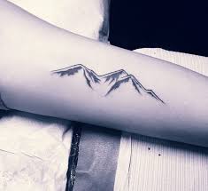 Simple Mountains Tattoo On Sleeve Tattoos Bicep Tattoo Mountain Tattoo