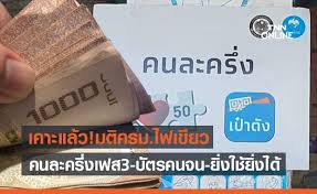 โครงการยิ่งใช้ยิ่งได้ โดยจะมีผู้ร่วมโครงการ 4 ล้านคน (จากกลุ่มคนที่มีกำลังซื้อ 6 ล้านคน) จะใช้เงินในโครงการนี้ 2.8 หมื่นล้าน. Pcc 6bvlav1eem