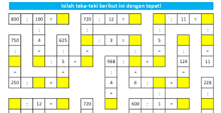 Cari tahu semua teka teki silang game terbaru & cheats untuk iphone, ipad & android. Soal Teki Teki Silang Pembagian Bimbel Brilian Bimbel Brilian
