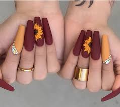 See more of nails by autumn on facebook. Follow Me Karinha0310 Nails Nailart Fall Acrylic Nails Cute Acrylic Nails Sunflower Nails