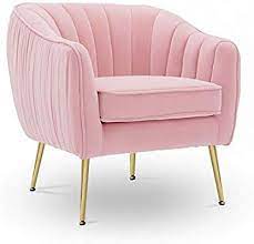 Amazon Com Altrobene Velvet Accent Chair Modern Living Room Armchair Wi Armchairs Living Room Modern Pink Living Room Furniture Living Room Decor Inspiration