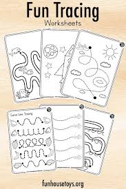 Fun House Toys Tracing Bundle Preschool Activity Sheets Pre Writing Activities Preschool Learning Activities