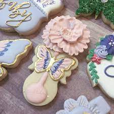 Butterfly Baby Shower Cookies Blushbakeryca Butterfly Baby Shower Cake Butterfly Baby Shower Baby Shower Cookies