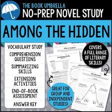 This Is A Novel Study For Among The Hidden By Margaret Peterson Haddix 48 Pages Of Student Work Plus An Ans Novel Studies Wonder Novel Novel Study Worksheets