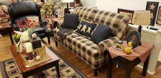 I Love This Blue Plaid Couch With The Blue And White Star Pillow It Has A Really Nice Country Country Furniture French Country Living Room Living Room Leather